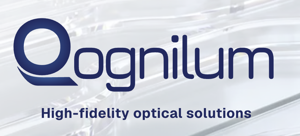 Logo of the new startup Qognilum, followed by the tag line 'High Fidelity Optical Solutions'